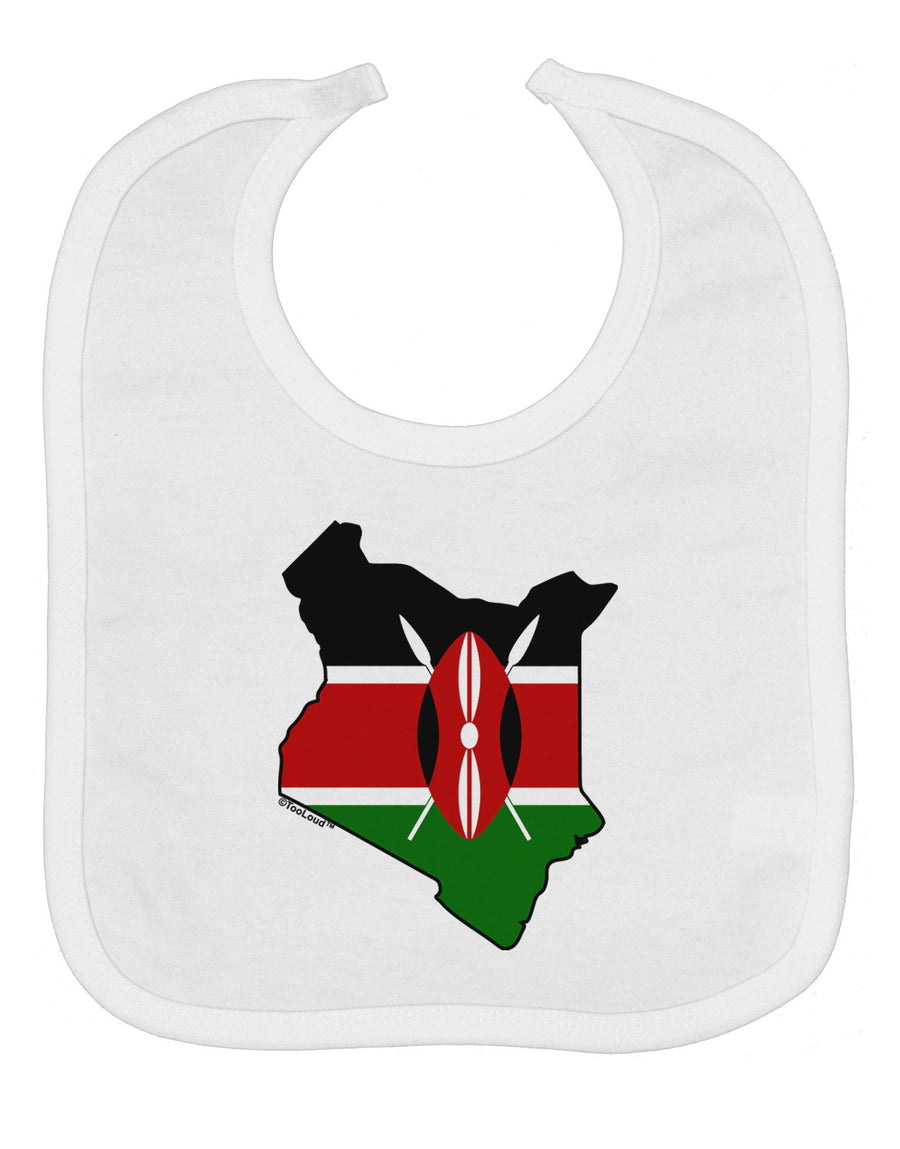 Kenya Flag Silhouette Baby Bib