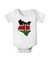 Kenya Flag Silhouette Baby Romper Bodysuit-Baby Romper-TooLoud-White-06-Months-Davson Sales