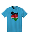 Kenya Flag Silhouette Distressed Adult Dark T-Shirt-Mens T-Shirt-TooLoud-Turquoise-Small-Davson Sales