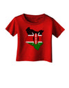 Kenya Flag Silhouette Distressed Infant T-Shirt Dark-Infant T-Shirt-TooLoud-Red-06-Months-Davson Sales
