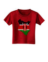 Kenya Flag Silhouette Distressed Toddler T-Shirt Dark-Toddler T-Shirt-TooLoud-Red-2T-Davson Sales