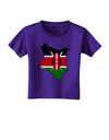 Kenya Flag Silhouette Distressed Toddler T-Shirt Dark-Toddler T-Shirt-TooLoud-Purple-2T-Davson Sales