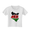 Kenya Flag Silhouette Distressed Toddler T-Shirt-Toddler T-Shirt-TooLoud-White-2T-Davson Sales