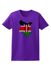 Kenya Flag Silhouette Distressed Womens Dark T-Shirt-TooLoud-Purple-X-Small-Davson Sales