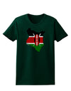 Kenya Flag Silhouette Distressed Womens Dark T-Shirt-TooLoud-Forest-Green-Small-Davson Sales