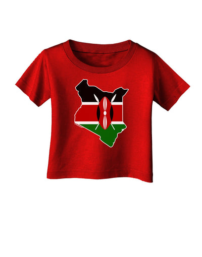 Kenya Flag Silhouette Infant T-Shirt Dark-Infant T-Shirt-TooLoud-Red-06-Months-Davson Sales