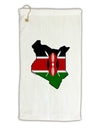 Kenya Flag Silhouette Micro Terry Gromet Golf Towel 11&#x22;x19-Golf Towel-TooLoud-White-Davson Sales