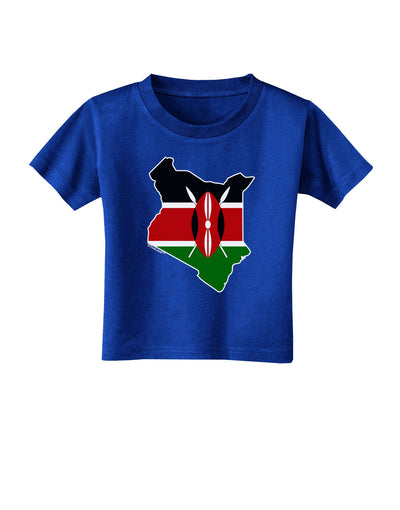 Kenya Flag Silhouette Toddler T-Shirt Dark-Toddler T-Shirt-TooLoud-Royal-Blue-2T-Davson Sales