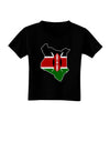 Kenya Flag Silhouette Toddler T-Shirt Dark-Toddler T-Shirt-TooLoud-Black-2T-Davson Sales