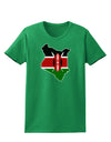 Kenya Flag Silhouette Womens Dark T-Shirt-TooLoud-Kelly-Green-X-Small-Davson Sales