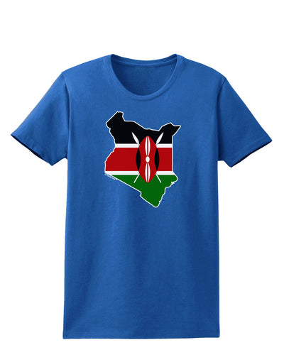 Kenya Flag Silhouette Womens Dark T-Shirt-TooLoud-Royal-Blue-X-Small-Davson Sales