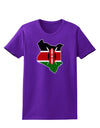 Kenya Flag Silhouette Womens Dark T-Shirt-TooLoud-Purple-X-Small-Davson Sales