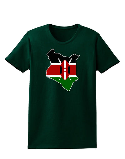 Kenya Flag Silhouette Womens Dark T-Shirt-TooLoud-Forest-Green-Small-Davson Sales
