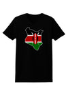 Kenya Flag Silhouette Womens Dark T-Shirt-TooLoud-Black-X-Small-Davson Sales