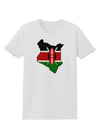 Kenya Flag Silhouette Womens T-Shirt-Womens T-Shirt-TooLoud-White-X-Small-Davson Sales