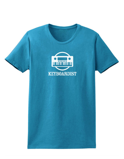 Keyboardist Womens Dark T-Shirt-TooLoud-Turquoise-X-Small-Davson Sales