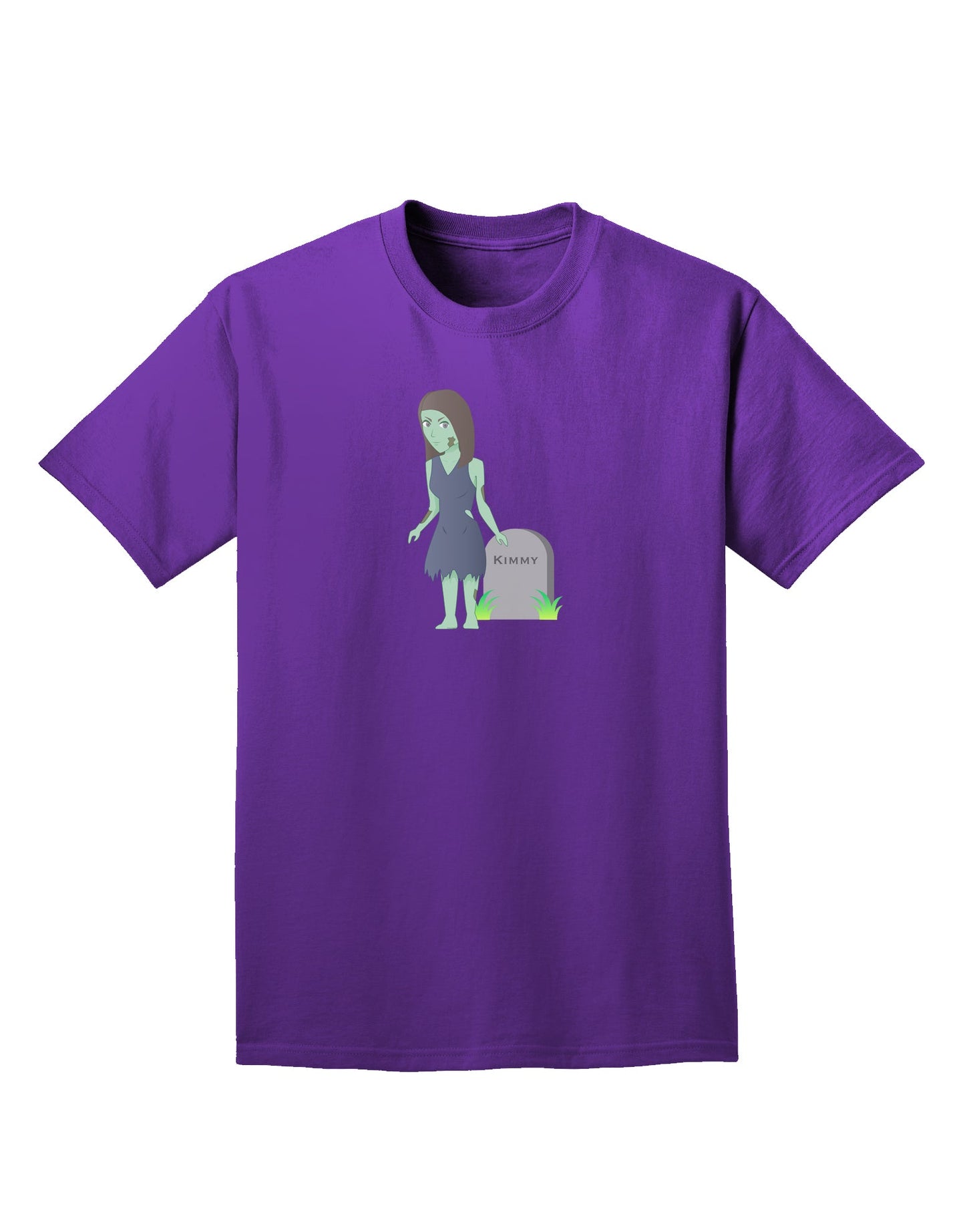 Kimmy the Zombie Girl Adult Dark T-Shirt-Mens T-Shirt-TooLoud-Purple-Small-Davson Sales