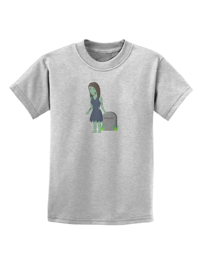 Kimmy the Zombie Girl Childrens T-Shirt-Childrens T-Shirt-TooLoud-AshGray-X-Small-Davson Sales