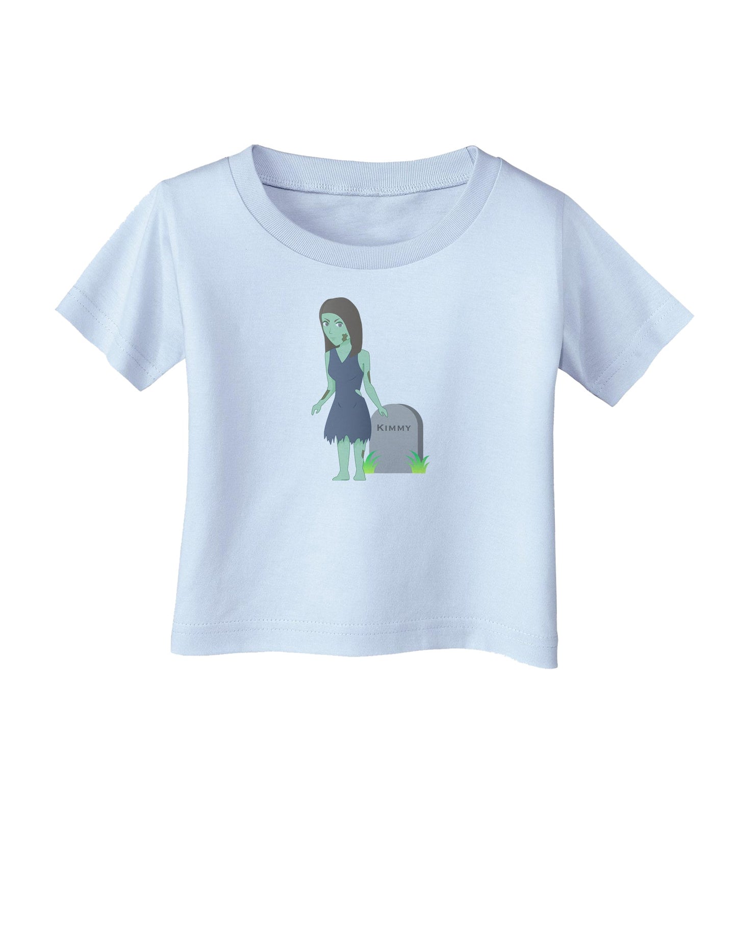 Kimmy the Zombie Girl Infant T-Shirt-Infant T-Shirt-TooLoud-Light-Blue-06-Months-Davson Sales