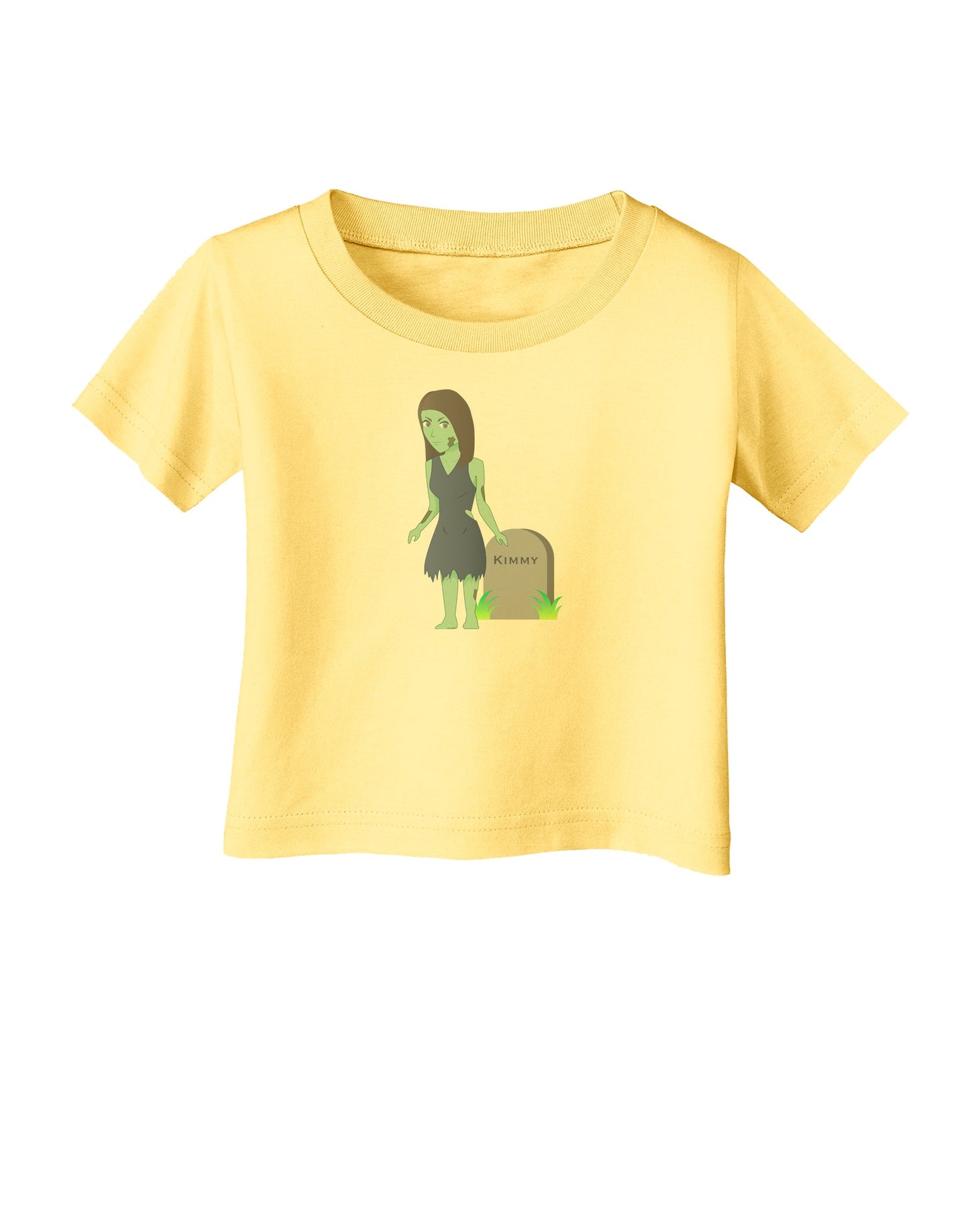Kimmy the Zombie Girl Infant T-Shirt-Infant T-Shirt-TooLoud-Daffodil-Yellow-06-Months-Davson Sales