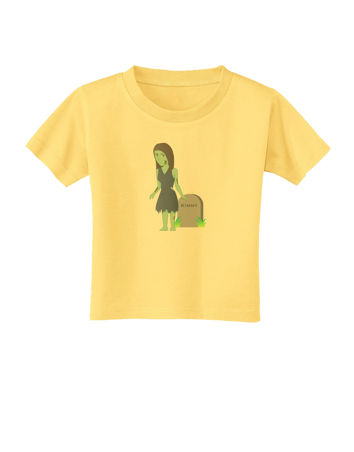 Kimmy the Zombie Girl Toddler T-Shirt-Toddler T-Shirt-TooLoud-Daffodil-Yellow-2T-Davson Sales
