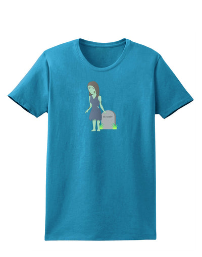 Kimmy the Zombie Girl Womens Dark T-Shirt-TooLoud-Turquoise-X-Small-Davson Sales