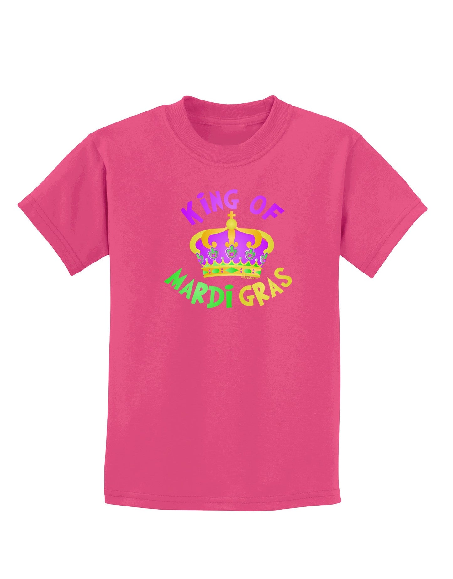King Of Mardi Gras Childrens Dark T-Shirt-Childrens T-Shirt-TooLoud-Sangria-X-Small-Davson Sales