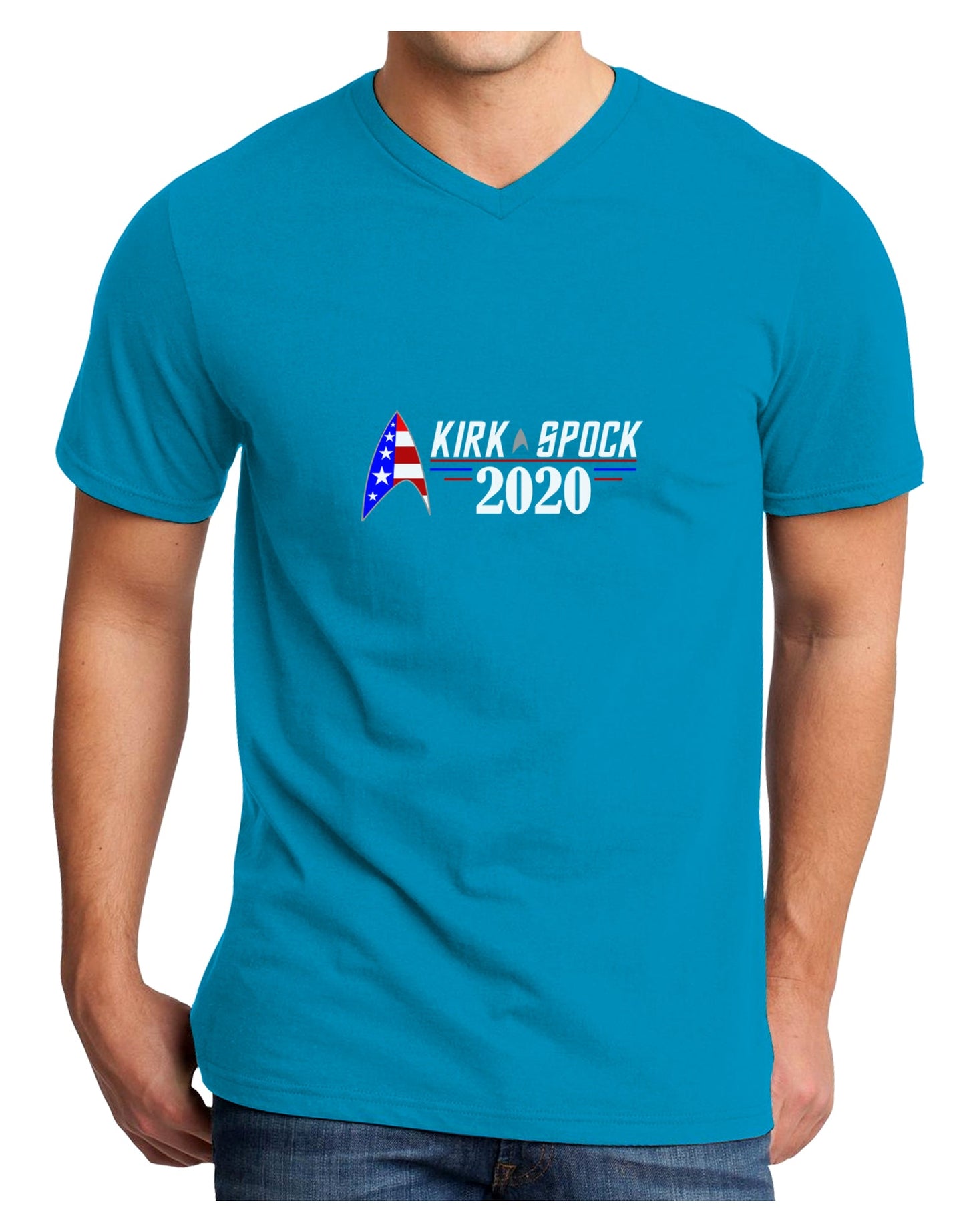 Kirk Spock 2020 Funny Adult Dark V-Neck T-Shirt by TooLoud-TooLoud-Turquoise-Small-Davson Sales