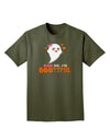 Kiss Me BOOtiful Ghost Orange Adult Dark T-Shirt-Mens T-Shirt-TooLoud-Military-Green-Small-Davson Sales