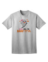 Kiss Me BOOtiful Ghost Orange Adult T-Shirt-Mens T-Shirt-TooLoud-AshGray-Small-Davson Sales