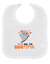 Kiss Me BOOtiful Ghost Orange Baby Bib