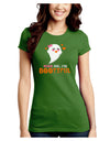 Kiss Me BOOtiful Ghost Orange Juniors Crew Dark T-Shirt-T-Shirts Juniors Tops-TooLoud-Kiwi-Green-Juniors Fitted Small-Davson Sales