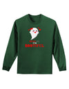 Kiss Me BOOtiful Ghost Red Adult Long Sleeve Dark T-Shirt-TooLoud-Dark-Green-Small-Davson Sales