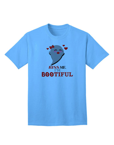 Kiss Me BOOtiful Ghost Red Adult T-Shirt-Mens T-Shirt-TooLoud-Aquatic-Blue-Small-Davson Sales