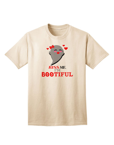 Kiss Me BOOtiful Ghost Red Adult T-Shirt-Mens T-Shirt-TooLoud-Natural-Small-Davson Sales