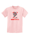 Kiss Me BOOtiful Ghost Red Childrens T-Shirt-Childrens T-Shirt-TooLoud-PalePink-X-Small-Davson Sales