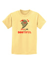 Kiss Me BOOtiful Ghost Red Childrens T-Shirt-Childrens T-Shirt-TooLoud-Daffodil-Yellow-X-Small-Davson Sales