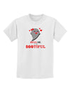 Kiss Me BOOtiful Ghost Red Childrens T-Shirt-Childrens T-Shirt-TooLoud-White-X-Small-Davson Sales