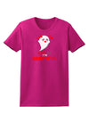 Kiss Me BOOtiful Ghost Red Womens Dark T-Shirt-TooLoud-Hot-Pink-Small-Davson Sales