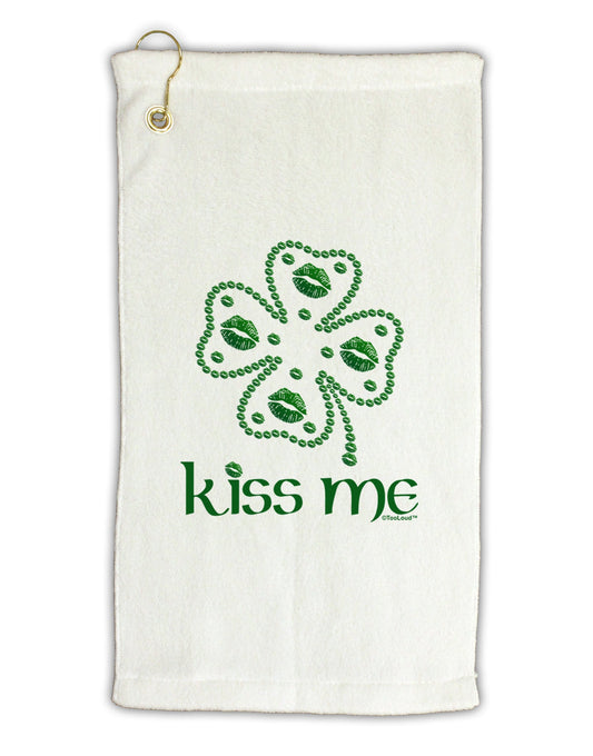 Kiss Me Clover Micro Terry Gromet Golf Towel 11"x19-Golf Towel-TooLoud-White-Davson Sales
