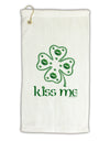 Kiss Me Clover Micro Terry Gromet Golf Towel 11&#x22;x19-Golf Towel-TooLoud-White-Davson Sales