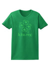 Kiss Me Clover Womens Dark T-Shirt-TooLoud-Kelly-Green-X-Small-Davson Sales