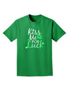 Kiss Me For Luck Adult Dark T-Shirt-Mens T-Shirt-TooLoud-Kelly-Green-Small-Davson Sales