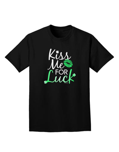 Kiss Me For Luck Adult Dark T-Shirt-Mens T-Shirt-TooLoud-Black-Small-Davson Sales