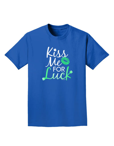 Kiss Me For Luck Adult Dark T-Shirt-Mens T-Shirt-TooLoud-Royal-Blue-Small-Davson Sales