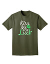 Kiss Me For Luck Adult Dark T-Shirt-Mens T-Shirt-TooLoud-Military-Green-Small-Davson Sales