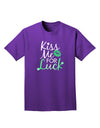 Kiss Me For Luck Adult Dark T-Shirt-Mens T-Shirt-TooLoud-Purple-Small-Davson Sales