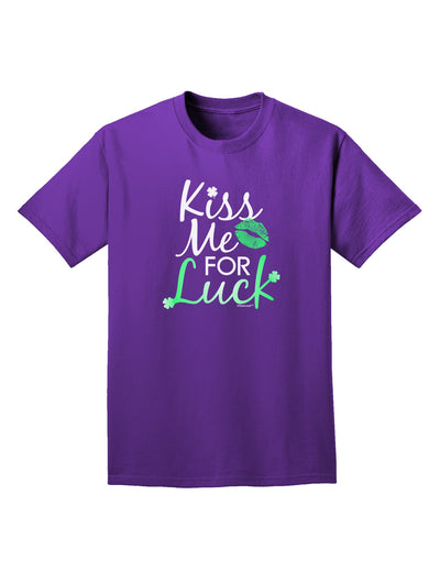 Kiss Me For Luck Adult Dark T-Shirt-Mens T-Shirt-TooLoud-Purple-Small-Davson Sales