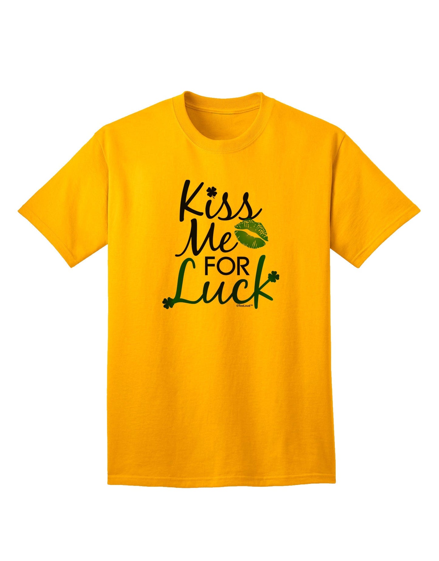 Kiss Me For Luck Premium Adult T-Shirt - Unleash Your Charm-Mens T-shirts-TooLoud-Gold-Small-Davson Sales
