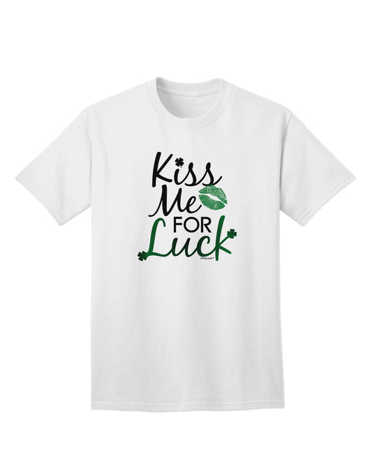 Kiss Me For Luck Premium Adult T-Shirt - Unleash Your Charm-Mens T-shirts-TooLoud-White-Small-Davson Sales